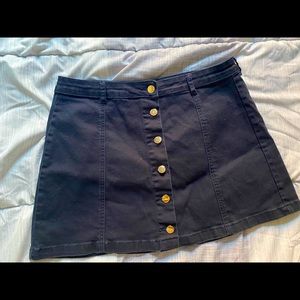 Navy blue button up Skirt